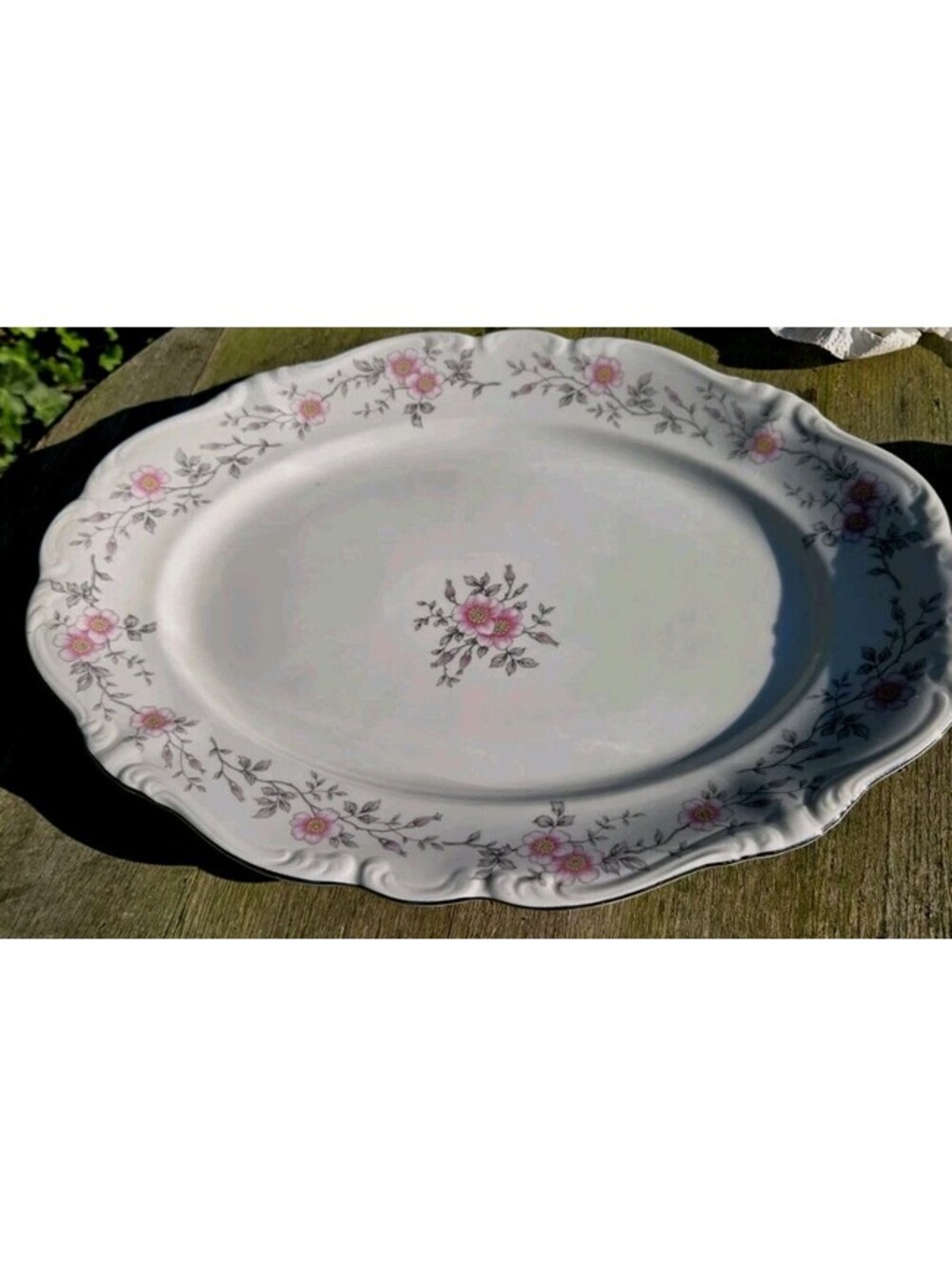 Vintage Johann Haviland Bavaria LOUISE Pattern Oval Serving Platter, 147/8"x11"